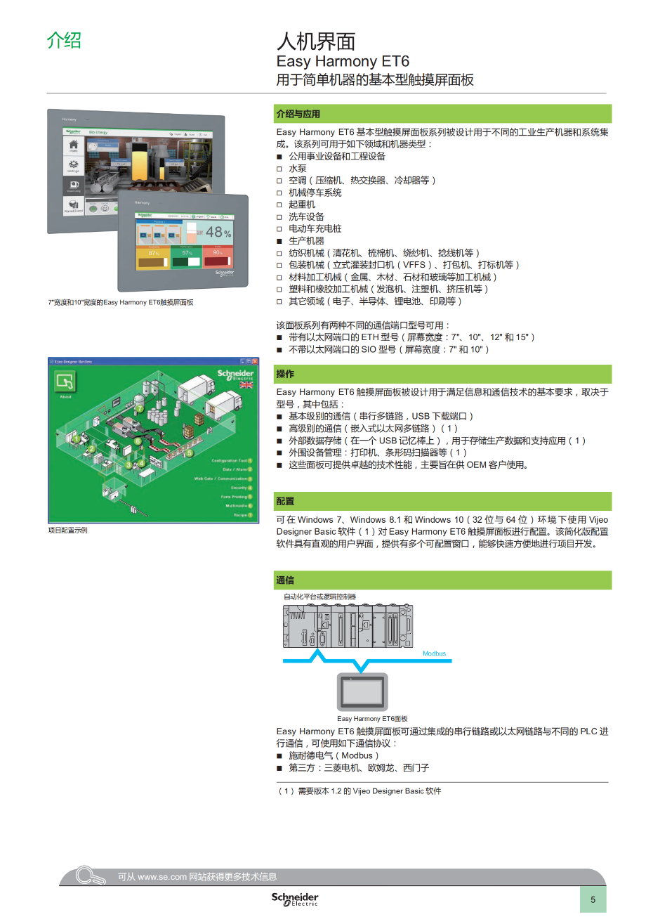Easy Harmony ET6基本型觸摸屏面板 產(chǎn)品目錄_06